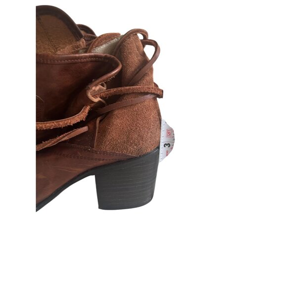 FREEBIRD Caden Tan Brown Leather Laceup Ankle Western Boots Size 10 - Picture 5 of 8